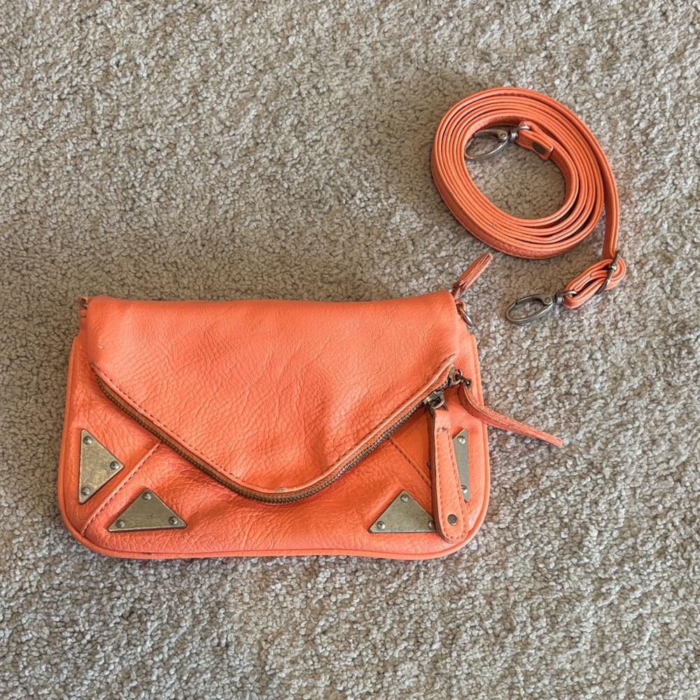 Free People Orange Leather Crossbody Bag - Women